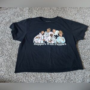 Dog limited medium pre loved women’s black crop top rappers dogs shirt medium